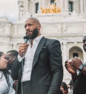 Royce White at MN capitol